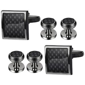 6Pcs Cuff Links And Shirt Studs Set Men Cuff Links Tuxedo Accessories - Picture 1 of 12