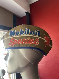 RARE VINTAGE NOS MOBILOIL SPECIAL PEGAUSUS GAS SERVICE STATION ATTENDANT HAT CAP - Picture 1 of 10
