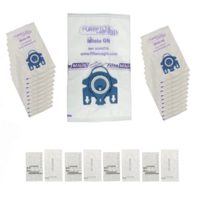 20 GN Hoover Bags + Filters For Miele Complete C2 C3 Powerline Silence Ecoline - Image 1 of 4
