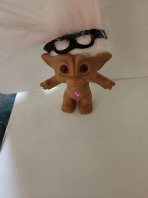 Muñeca Trolls ROSA CLARO DE COLECCIÓN ACE NOVELTY COMPANY INC. 4,5 pulgadas pelo ACE Trolls  Foto 1 de 4
