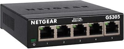 NETGEAR GS305 Switch 5 Port Gigabit Ethernet LAN Switch Netzwerk Metallgehäuse - Bild 1 von 4