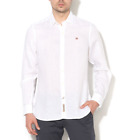 Napapijri Ls Gervas 1 Slim Fit Linen Shirt N0yhei002 Brilliant White Xl