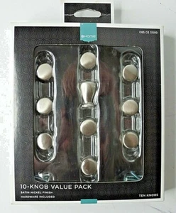 Target Home 10 Regler Vorteilspack Satin-Nickel-Finish, Schraubenbeschläge enthalten NEU - Bild 1 von 2