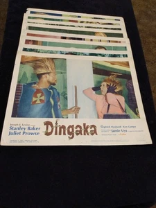 JUEGO DE TARJETAS LOBBY DINGAKA 11x14 1965 Stanley Baker África - Imagen 1 de 1