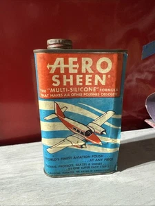 Vintage Aero Sheen Flugzeugwachs volle Dose Multi-Silikon Gregg Chemical Corp. UNOP - Bild 1 von 7