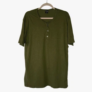 HNLY Leblon Henley T-Shirt Men's Large Made in LA Los Angeles Organic Cotton Top - Picture 1 of 15
