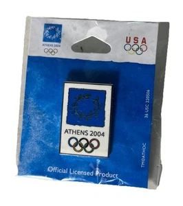 Athen 2004 Olympischer Kranz Pinback Neu in OVP - Bild 1 von 2