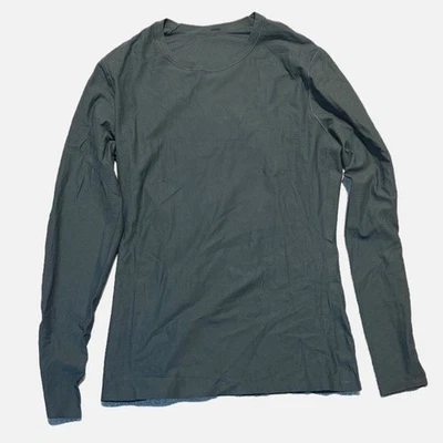Lululemon SenseKnit Correr Manga Larga Para Hombre S Verde Calce de Compresión Foto 1 de 4