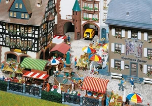 FALLER 180582 Mercato settimanale calibro 1:87 H0 # NUOVO in confezione originale # - Foto 1 di 2