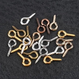 400pcs Tiny Mini Eye Pins Eyepins Hooks Eyelets Screw Threaded Jewelry Making - Picture 1 of 42