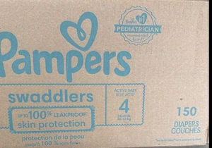 Pañales desechables para bebé Pampers Swaddlers tamaño 4 - 150 unidades - 22-37 libras - Imagen 1 de 2