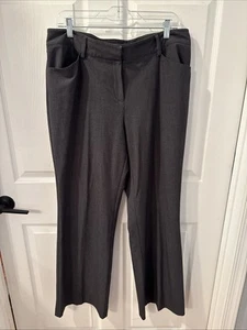 Chicos Trousers Flare Leg Pants Size 2 Gray Stretch 36x32 - Picture 1 of 5