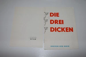 Rubin  Die drei Dicken Komische Oper 12.5.73 mit Enders, Dutro, Peper - Programm - Bild 1 von 1