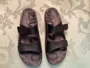 Ecco Cozmo schwarze Damen-Lederpantolette Größe 12 - Bild 1 von 3