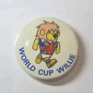 1966 World Cup Willie 1" Tin Badge Original Memorabilia, Excellent condition - Picture 1 of 2