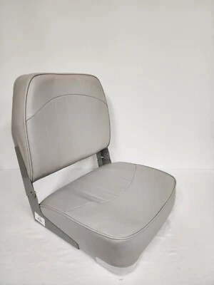 Assento de barco encosto baixo dobrável marinho barco robalo pesca pontão 1001-AB CINZA - Imagem 1 de 4