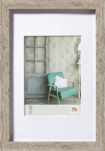 Walther Stockholm Holzrahmen 18x24 Grau MDF Blockprofil Passepartout - Bild 1 von 5