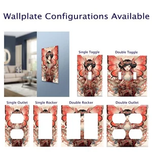 Geisha Fairy Asian Style Wall Plate / Switch Plate / Outlet Cover - Picture 1 of 5