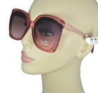 Jessica Simpson Translucent Rose Oversized Square Rim Sunglasses J6201-MRS