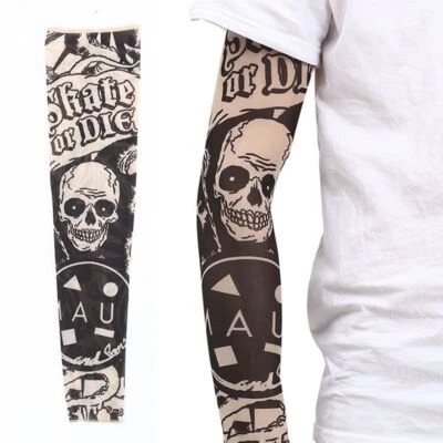Tattoo Printed Arm Warmer -UV Protection Cycling Sleeve Unisex Fashion Accessory - Image 1 of 4