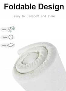 Colchón Topper Bambú 40D 2.5 Antideslizante Espuma con Memoria, Lavable a Máquina - Imagen 1 de 11