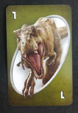2017 Mattel Jurassic World Uno Card Green #1