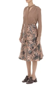 NUEVO CON ETIQUETAS Falda Markus Lupfer Rubor Profundo Flor Ártica Sarga Sabana Talla S $450 - Imagen 1 de 3