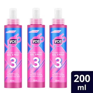 Vo5 Volume Boost Gel Spray 3 PACK x 200ml Haircare Hair Care Styling - Picture 1 of 2
