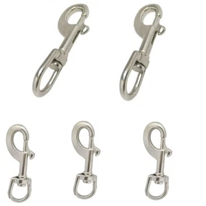 Juego de ganchos a presión de perno giratorio de acero inoxidable 316 5 piezas 3/8"" x 64 mm WLL 120Lbs - Imagen 1 de 3