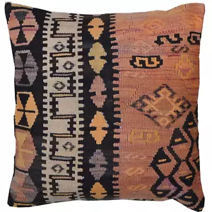 Geometric Pattern Hand-Woven Kilim Pillow Cover Brpsf-2151 - Picture 1 of 1