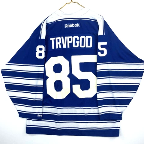 Toronto Maple Leafs Custom Reebok Jersey Size XL Blue Nhl Cover