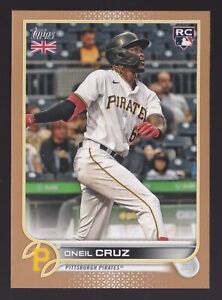 ONEIL CRUZ | 2022 Topps UK Edition GOLD PARALLEL | SSP #'d 09/25 | ROOKIE RC