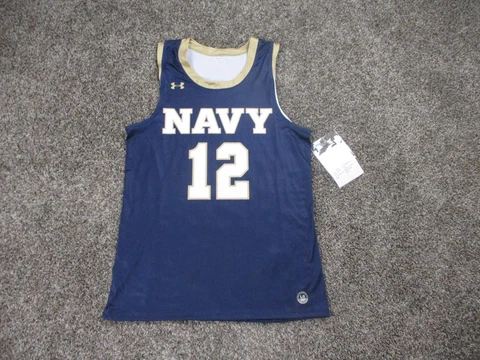 NEW Under Armour Navy Midshipmen Basketball Jersey Mens Large Blue Adult NCAA L Cover