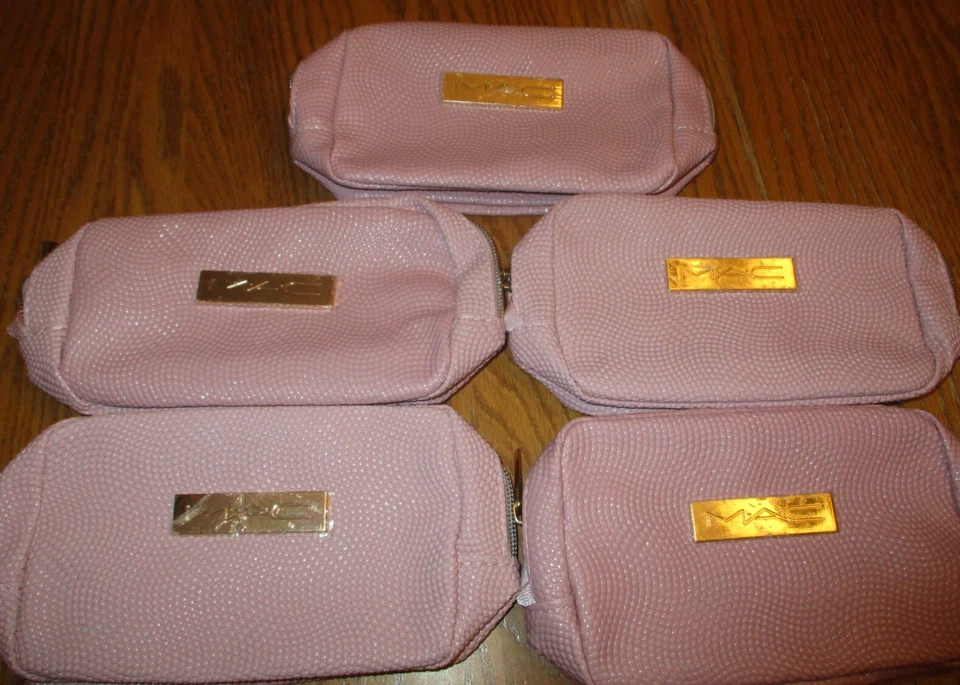 5x Bolsa de Cosméticos Maquillaje Vacacional MAC - Rosa Polvoriento NUEVO Foto 1 de 1