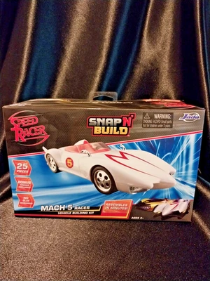 New SPEED RACER Snap N' Build MACH 5 RACER model vehicle building kit Jada Toys - Image 1 of 4