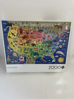 Buffalo Games United States 2000 Piece Jigsaw Puzzle Excellent Used W Symbols - Image 1 of 4
