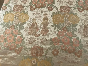 Selten Sonderauftrag Designer reine Seide Lampas Stoff Madamn Schmetterling Serie - Bild 1 von 10