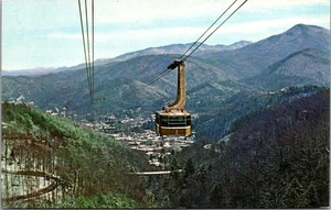 AERIAL TRAMWAY over Gatlinburg, Tennesse TN Postcard - Picture 1 of 2