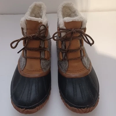 Botas Sorel Mujer Talla 9 Out N About Duck Gris Fieltro Camel Gamuza Negras Impermeables  Foto 1 de 4