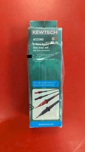 Kewtech ACC060 2 Wire Fused Test Lead Set with clips, probes, leads UK Supplied - Picture 1 of 2