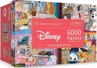 NEW Trefl Jigsaw Puzzle 6000 Pieces 15+ Ages The Great Book of Disney - Image 1 of 2