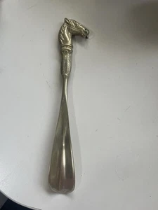 Brass Bridled Horse Head Shoe Horn 10 1/12" More than 60 years old - Picture 1 of 3