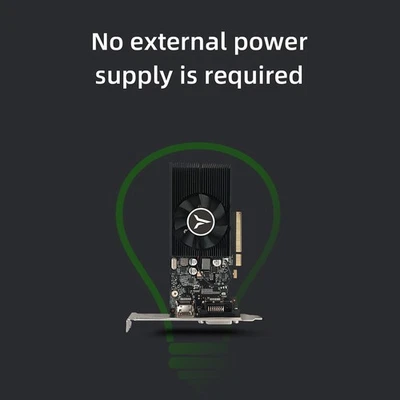 HD+DVI-D Output Ports Yeston GT1030-4G D4 Gaming Graphic Card 4GB/64bit/DDR4 - Image 1 of 4