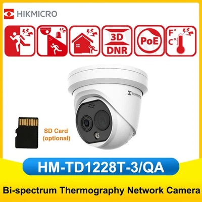 HIKMICRO HM-TD1228T-3/QA Thermal Bi-spectrum PoE IP Camera Smoking Detection - Image 1 of 4