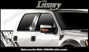 Postes de pilar de puerta cromados reales para FORD F-150 doble cabina 09 10 - Imagen 1 de 1
