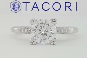 Simply TACORI 18K Gold 0.93 ct Round Solitaire Engagement Ring 2586RD6 Rt $9,361 - Picture 1 of 11