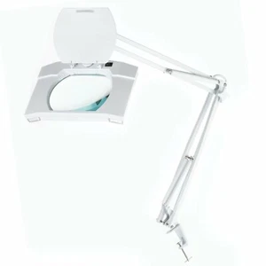 Lámpara de aumento de alta resistencia 1,75X vidrio rectangular con brazo ajustable + abrazadera - Imagen 1 de 5