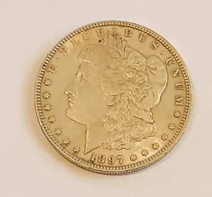 Morgan Silver Dollar 1897 Philadelphia US Silber USA - Picture 1 of 2