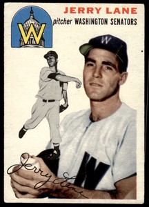 1954 TOPPS JERRY LANE 97 GOOD RC BASEBALL WASHINGTON SENATORS