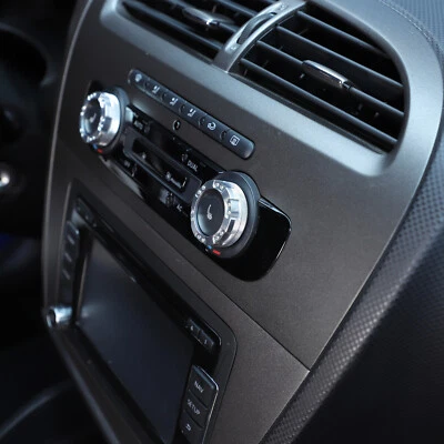 Perillas de volumen de aire acondicionado plateadas moldura de anillo para Seat Leon MK2 1P1 2008-2012 Foto 1 de 4